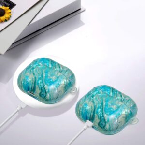 AirPods 3 Θήκη Σιλικόνης με Λουράκι Painted Shell Texture Wireless Earphone Case with Lanyard Luxury Marble