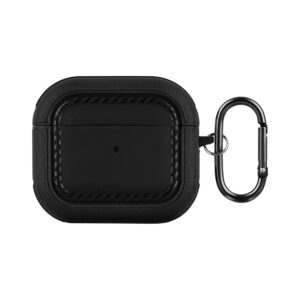 AirPods 3 Θήκη σε Μαύρο χρώμα PU Leather Texture Earphone Protective Case Black