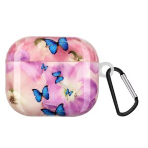AirPods 3 Θήκη Πλαστική Painted Plastic Wireless Earphone Protective Case Purple Butterfly