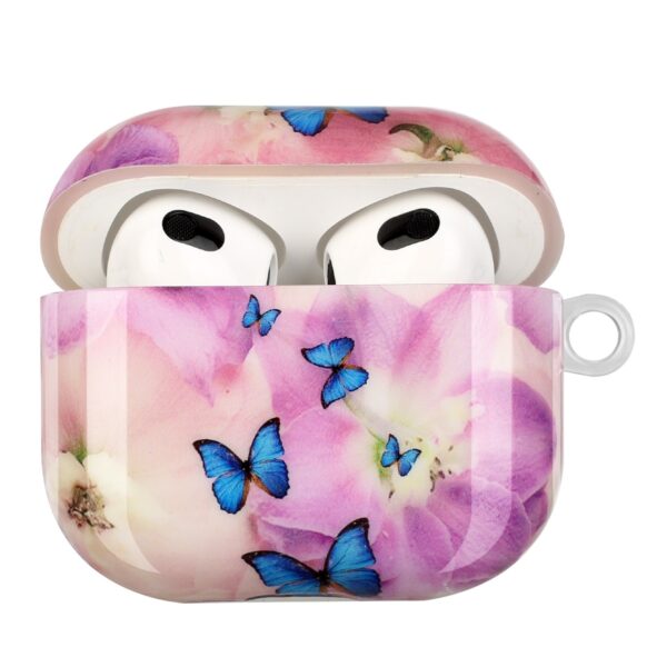 AirPods 3 Θήκη Πλαστική Painted Plastic Wireless Earphone Protective Case Purple Butterfly