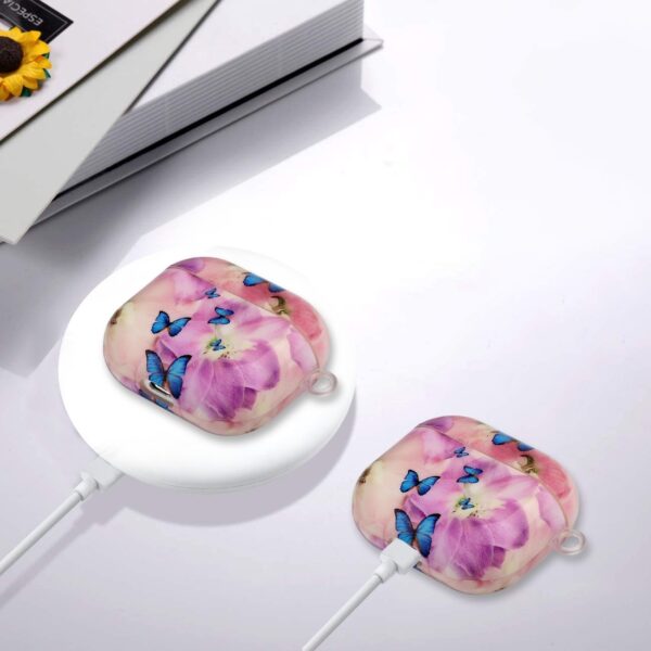AirPods 3 Θήκη Πλαστική Painted Plastic Wireless Earphone Protective Case Purple Butterfly