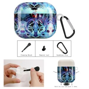 AirPods 3 Θήκη Πλαστική Painted Plastic Wireless Earphone Protective Case Wolf Head
