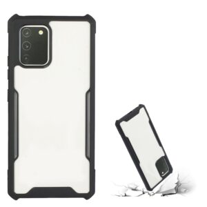 Samsung Galaxy A41 Θήκη Με Μαύρο Περίγραμμα Και Διάφανη Πλάτη Acrylic + Color TPU Shockproof Case Black