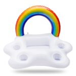 Φουσκωτή Θήκη Ποτού 4 Θέσεων Rainbow Cloud Inflatable Cup Holder Cola Beer Drink Inflatable Water Ice Bar, Size: 60 x 40 x 41cm