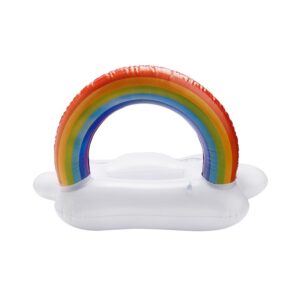 Φουσκωτή Θήκη Ποτού 4 Θέσεων Rainbow Cloud Inflatable Cup Holder Cola Beer Drink Inflatable Water Ice Bar, Size: 60 x 40 x 41cm