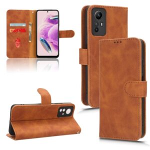 Xiaomi Redmi Note 12S Θήκη Βιβλίο Καφέ Skin Feel Magnetic Flip Phone Case Brown