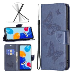 Xiaomi Redmi Note 12S Θήκη Βιβλίο Μπλε Two Butterflies Embossing Phone Case Blue