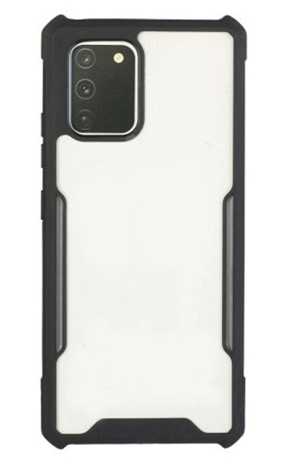 Forcell Samsung Galaxy A41 Shockproof Θήκη με Πλαίσιο Σιλικόνης Διάφανη - Black