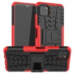 Forcell Samsung Galaxy A22 5G Tire Texture Holder Θήκη Σκληρή - Red