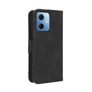 Xiaomi Redmi Note 12 5G / Xiaomi Poco X5 5G Θήκη Βιβλίο Μαύρο Skin Feel Calf Texture Card Slots Phone Case Black