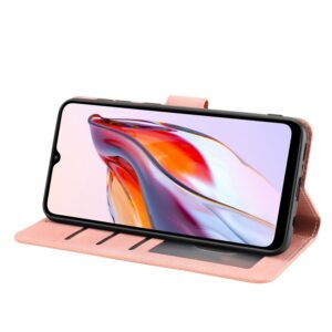 Xiaomi Redmi 12C Θήκη Βιβλίο Ροζ Fantasy Skin-feel Calfskin Texture Phone Case Pink