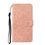 Xiaomi Redmi 12C Θήκη Βιβλίο Ροζ Ethnic Style Embossed Pattern Phone Case Pink