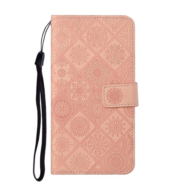 Xiaomi Redmi 12C Θήκη Βιβλίο Ροζ Ethnic Style Embossed Pattern Phone Case Pink