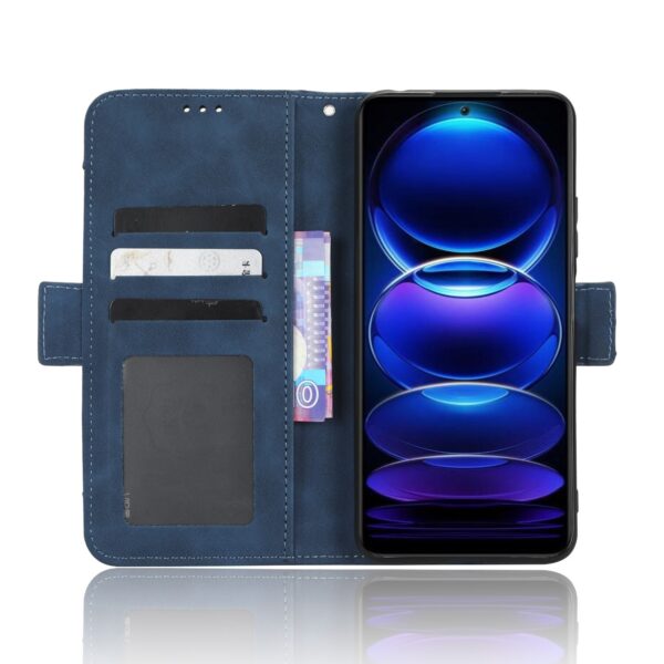 Xiaomi Redmi Note 12 5G / Xiaomi Poco X5 5G Θήκη Βιβλίο Μπλε Skin Feel Calf Texture Card Slots Phone Case Blue