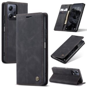 Xiaomi Redmi Note 12 5G / Xiaomi Poco X5 5G Θήκη Βιβλίο Μαύρο CaseMe 013 Multifunctional Horizontal Flip Phone Case Black