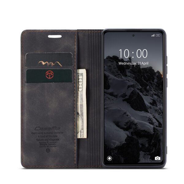Xiaomi Redmi Note 12 5G / Xiaomi Poco X5 5G Θήκη Βιβλίο Μαύρο CaseMe 013 Multifunctional Horizontal Flip Phone Case Black