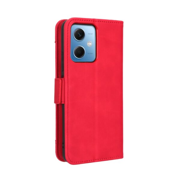 Xiaomi Redmi Note 12 5G / Xiaomi Poco X5 5G Θήκη Βιβλίο Κόκκινο Skin Feel Calf Texture Card Slots Phone Case Red