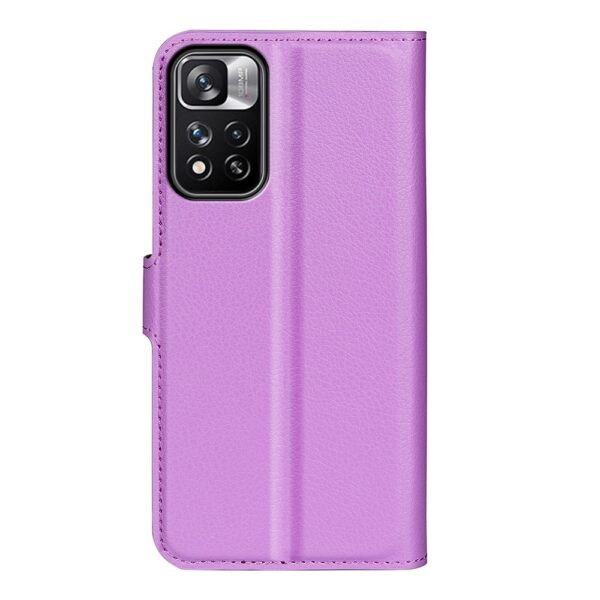 Xiaomi Redmi Note 11 Pro+ 5G Θήκη Βιβλίο Μωβ Litchi Texture Horizontal Flip Case Purple