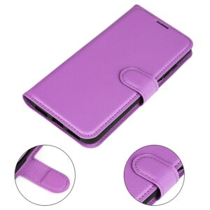 Xiaomi Redmi Note 11 Pro+ 5G Θήκη Βιβλίο Μωβ Litchi Texture Horizontal Flip Case Purple