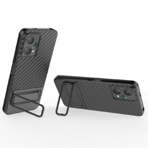 Xiaomi Redmi Note 12 4G Θήκη Μαύρη Wavy Texture TPU Phone Case with Lens Film Black