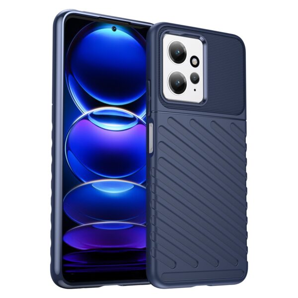 Xiaomi Redmi Note 12 4G Θήκη Σιλικόνης Μπλε Thunderbolt Shockproof TPU Protective Soft Phone Case Blue