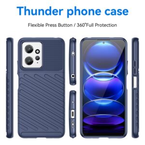 Xiaomi Redmi Note 12 4G Θήκη Σιλικόνης Μπλε Thunderbolt Shockproof TPU Protective Soft Phone Case Blue
