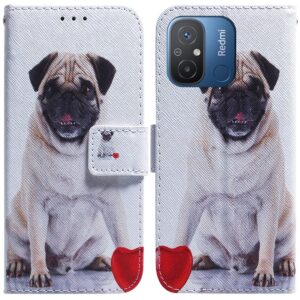 Xiaomi Redmi 12C Θήκη Βιβλίο Coloured Drawing Flip Phone Case Pug