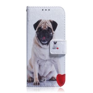 Xiaomi Redmi 12C Θήκη Βιβλίο Coloured Drawing Flip Phone Case Pug