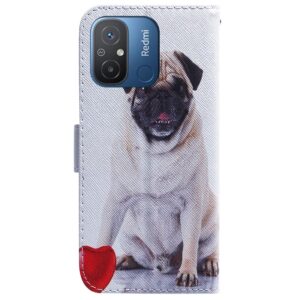 Xiaomi Redmi 12C Θήκη Βιβλίο Coloured Drawing Flip Phone Case Pug