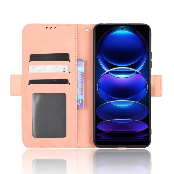 Xiaomi Redmi Note 12 5G / Xiaomi Poco X5 5G Θήκη Βιβλίο Ροζ Skin Feel Calf Texture Card Slots Phone Case Pink