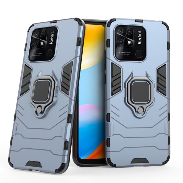 Xiaomi Redmi 10C Σκληρή Θήκη Μπλε Με Σταντ Shockproof PC + TPU Phone Case with Magnetic Ring Holder Navy Blue Xiaomi Redmi 10C Σκληρή Θήκη Μπλε Με Σταντ Shockproof PC + TPU Phone Case with Magnetic Ring Holder Navy Blue