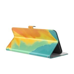 Xiaomi Redmi 12C Θήκη Βιβλίο Watercolor Pattern Flip Phone Case Autumn Leaf