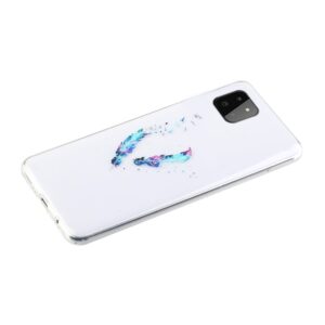 Θήκη Samsung Galaxy A22 5G Σιλικόνης Φτερά Coloured Drawing Pattern Transparent TPU Protective Case Feather