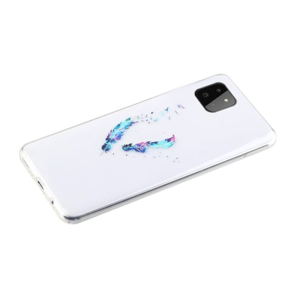 Θήκη Samsung Galaxy A22 5G Σιλικόνης Φτερά Coloured Drawing Pattern Transparent TPU Protective Case Feather