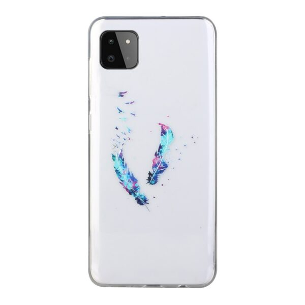 Θήκη Samsung Galaxy A22 5G Σιλικόνης Φτερά Coloured Drawing Pattern Transparent TPU Protective Case Feather