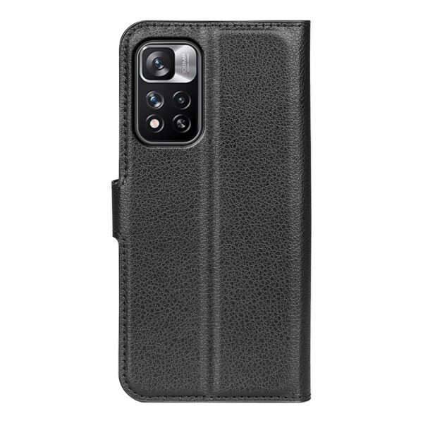 Xiaomi Redmi Note 11 Pro+ 5G Θήκη Βιβλίο ΄Μαύρο Litchi Texture Horizontal Flip Case Black