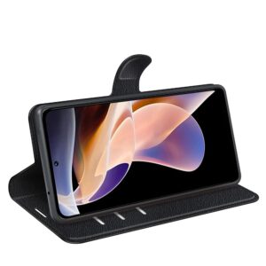Xiaomi Redmi Note 11 Pro+ 5G Θήκη Βιβλίο ΄Μαύρο Litchi Texture Horizontal Flip Case Black