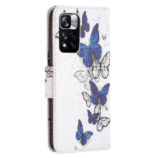 Xiaomi Redmi Note 11 Pro / Note 11 Pro 5G Θήκη Βιβλίο Colored Drawing Phone Case Blue Butterflies