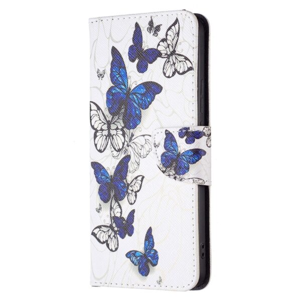 Xiaomi Redmi Note 11 Pro / Note 11 Pro 5G Θήκη Βιβλίο Colored Drawing Phone Case Blue Butterflies