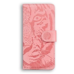 Xiaomi Redmi 12C Θήκη Βιβλίο Ροζ Tiger Embossing Pattern Flip Phone Case Pink