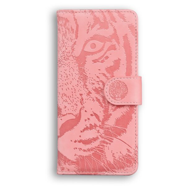 Xiaomi Redmi 12C Θήκη Βιβλίο Ροζ Tiger Embossing Pattern Flip Phone Case Pink