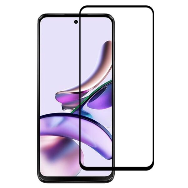 Motorola Moto G13 / G23 / G53 / G73 Προστατευτικό Τζαμάκι Μαύρο 6D Full Screen Tempered Glass Black