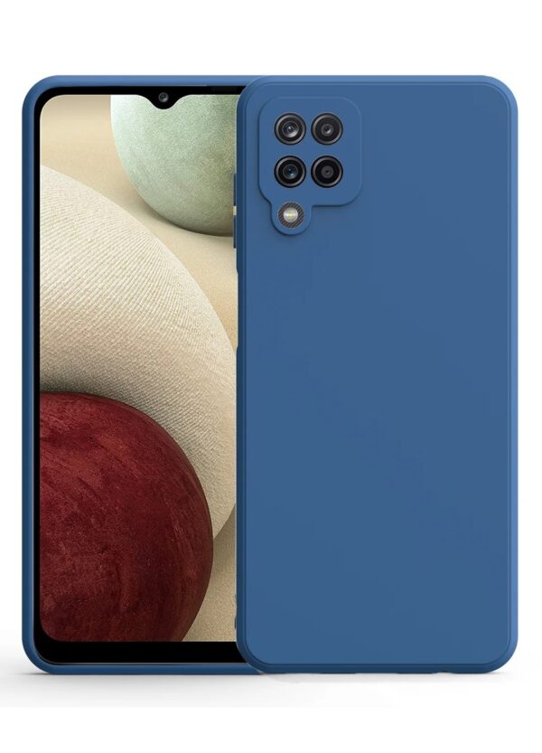 Samsung Galaxy A12 / M12 Θήκη Σιλικόνης Σκούρο Μπλε Matt TPU Silicone Case Dark Blue