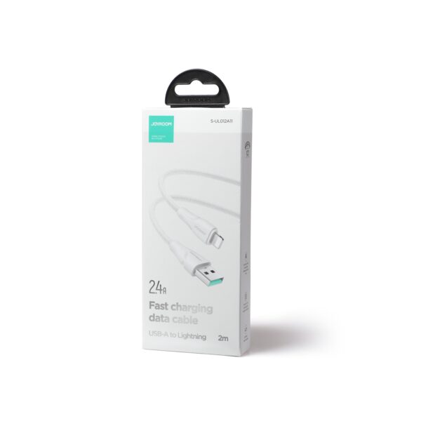 Joyroom S-UL012A11 Braided USB-A to Lightning Cable Λευκό 2.4A 2m