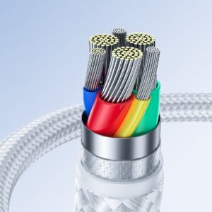 Joyroom S-UL012A11 Braided USB-A to Lightning Cable Λευκό 2.4A 2m