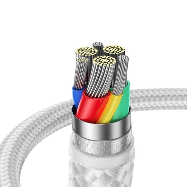 Joyroom S-UL012A11 Braided USB-A to Lightning Cable Λευκό 2.4A 2m