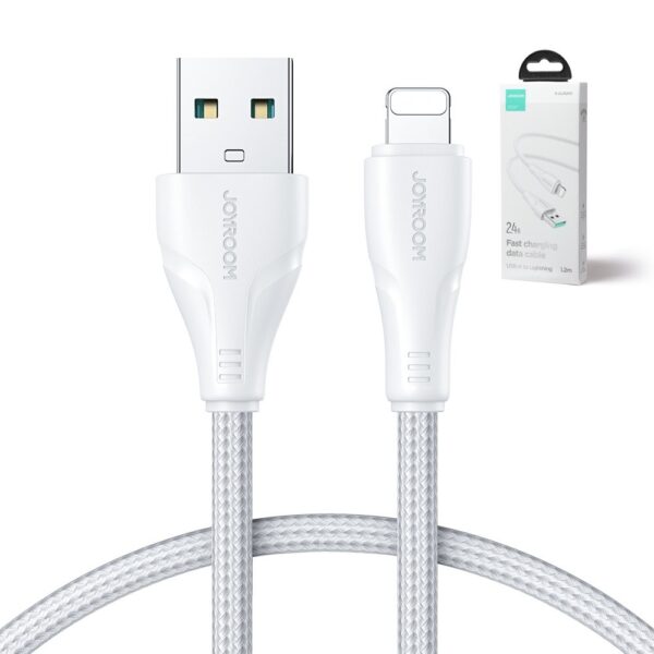 Joyroom S-UL012A11 Braided USB-A to Lightning Cable Λευκό 2.4A 1.2m