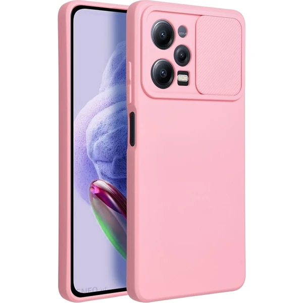 Xiaomi Redmi Note 12 Pro 5G / Xiaomi Poco X5 Pro 5G Θήκη Σιλικόνης Απαλό Ροζ Slide Case Light Pink