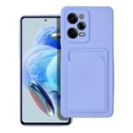 Xiaomi Redmi Note 12 Pro 5G / Xiaomi Poco X5 Pro 5G Θήκη Σιλικόνης με Υποδοχή για Κάρτες Μωβ Forcell Card Back Cover Violet