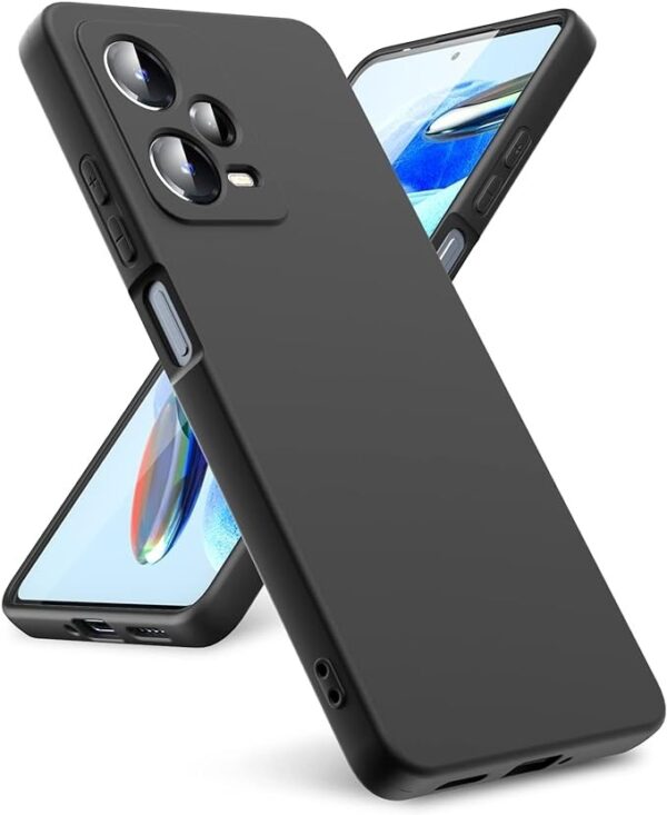 Xiaomi Redmi Note 12 Pro 5G Θήκη Σιλικόνης Μαύρη Matte Finish Soft Cover Case Black